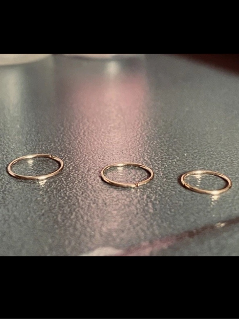 Set of 3 - 14K Gold Filled Very Thin Hoops 7-8-9mm, 22 GA Earrings Slim Huggie